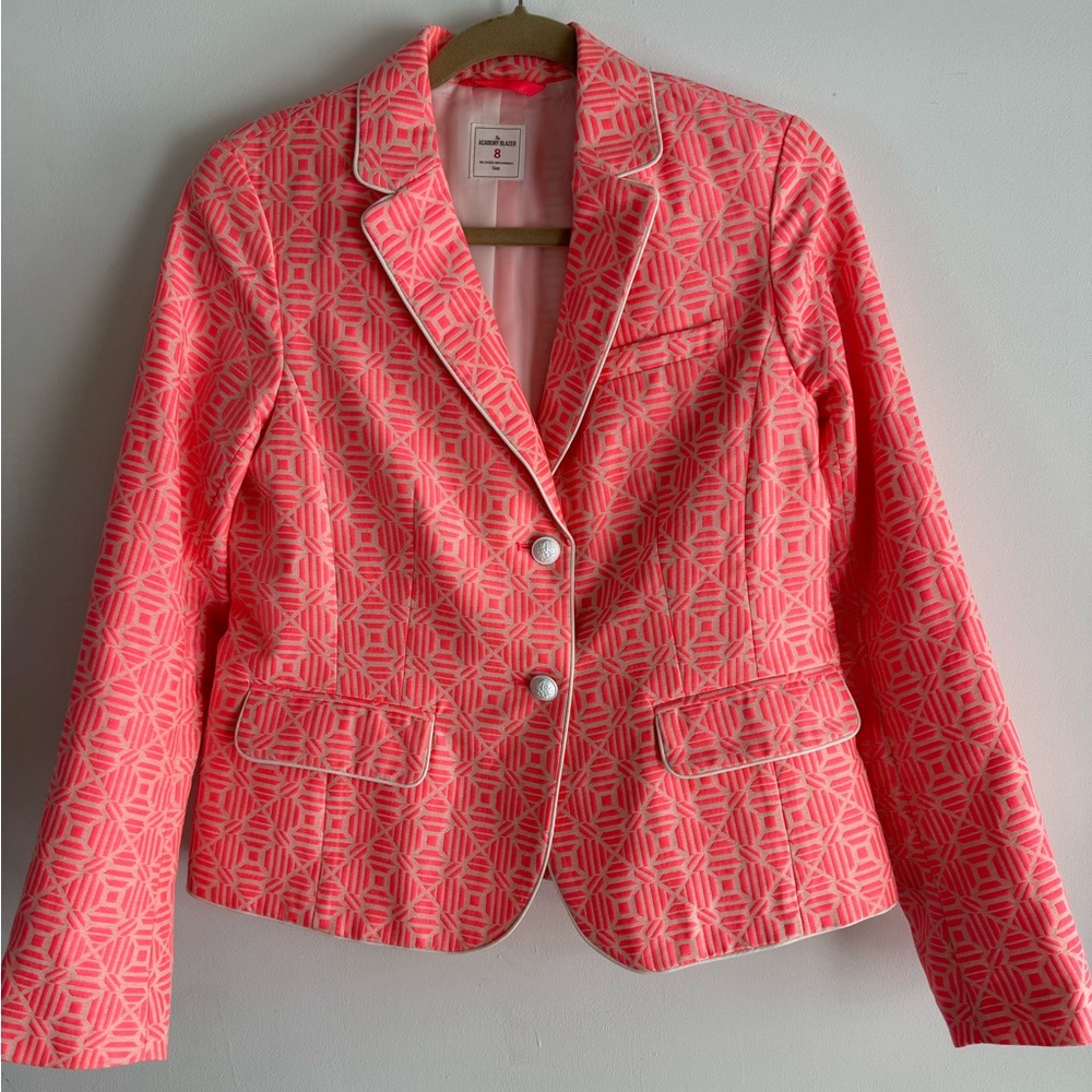 GAP Pink Geometric Blazer